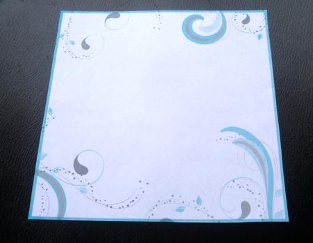 Teal Blue Swirl Insert 8x8inch by Charlie Angel