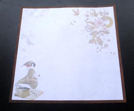 Vintage Gramophone Steampunk Swirl 8inch Ink Saving Insert by Charlie Angel