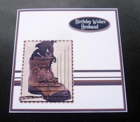 Pup in Boot Pyramid with Sentiments Ink Saving Design 6inch by Charlie Angel