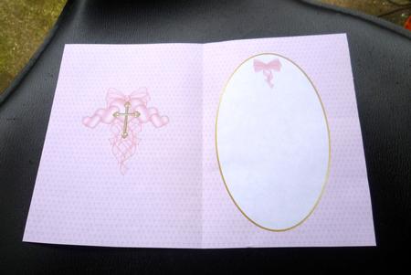 Pink First Communion or Religious Insert by Charlie Angel
