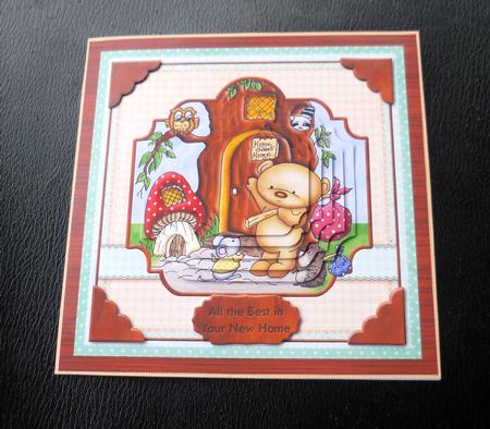 New Home Woodland Critters Topper & Pyramid Decoupage by Charlie Angel