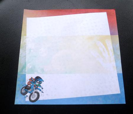 Dirt Bike Insert 8x8inch by Charlie Angel