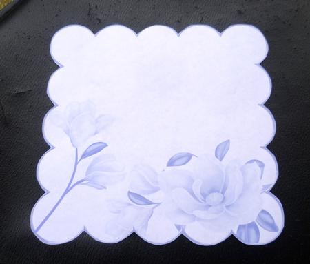 Magnolia Pale Blue 8in Scallop Insert Panel 2 Sheet by Charlie Angel