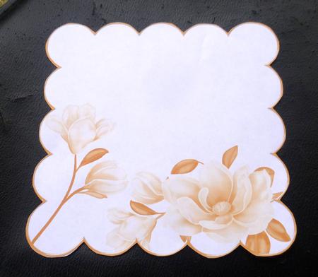 Magnolia Peach 8in Scallop Insert Panel 2 Sheet by Charlie Angel