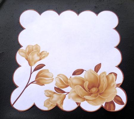 Magnolia Vintage Tea 8in Scallop Insert Panel 2 Sheet by Charlie Angel