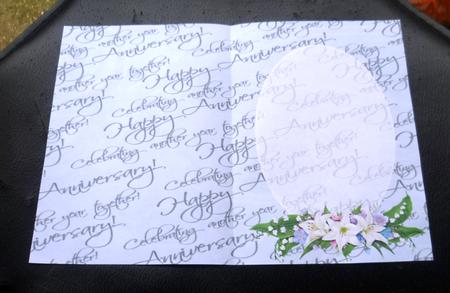 Anniversary Text and Lilly Spray Insert by Charlie Angel