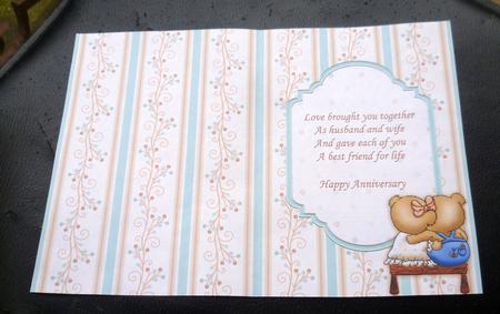 A Romantic View Insert with Anniversary Verse by Charlie Angel