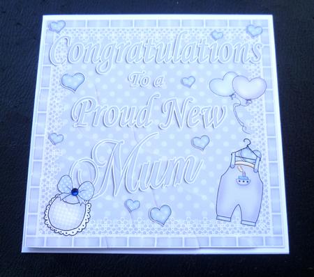 New Baby Proud New Mum Wavy Corner Side Stacker by Charlie Angel
