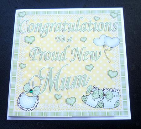 New Baby Proud New Mum Wavy Corner Side Stacker by Charlie Angel