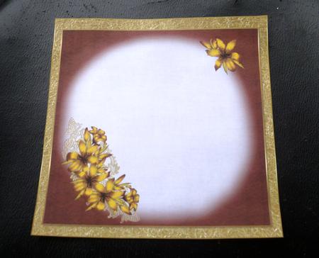 8x8 Golden Wedding Anniversary Insert Plate by Charlie Angel