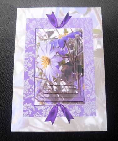 Purple Anemone Framed Pyramid Topper by Charlie Angel