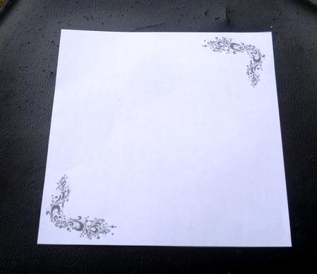 Black Swirl 8x8in Inksaving Insert by Charlie Angel