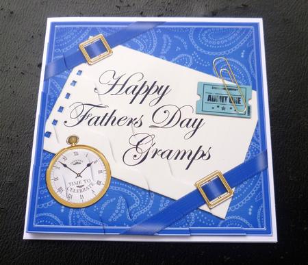 Happy Fathers Day Gramps Wavy Corner by Charlie Angel