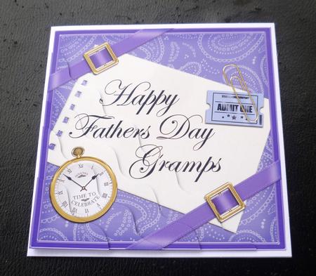 Happy Fathers Day Gramps Wavy Corner by Charlie Angel