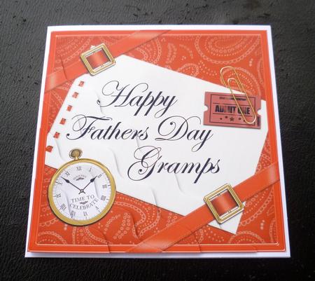 Happy Fathers Day Gramps Wavy Corner by Charlie Angel