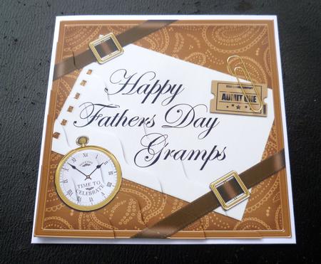 Happy Fathers Day Gramps Wavy Corner by Charlie Angel
