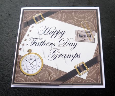 Happy Fathers Day Gramps Wavy Corner by Charlie Angel