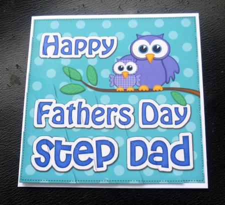 Owl Felties Step Dad Fathers Day Wavy Corner Side Stacker by Charlie Angel