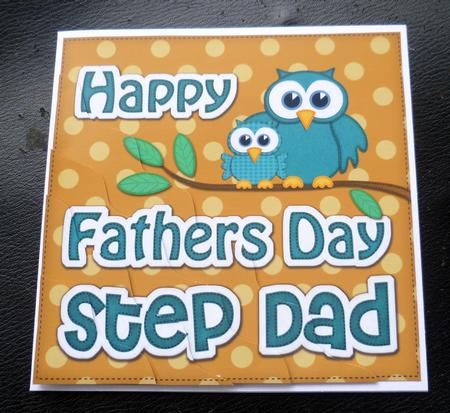 Owl Felties Step Dad Fathers Day Wavy Corner Side Stacker by Charlie Angel