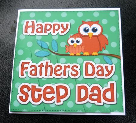 Owl Felties Step Dad Fathers Day Wavy Corner Side Stacker by Charlie Angel