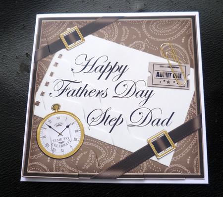 Happy Fathers Day Step Dad Wavy Corner by Charlie Angel