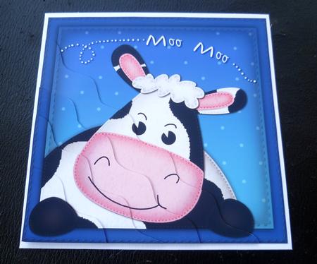 Milly Moo Cow Wavy Corner Side Stacker Topper by Charlie Angel