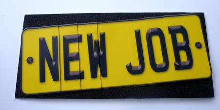 New Job Novelty Number Plate with Side Stacker by Charlie Angel