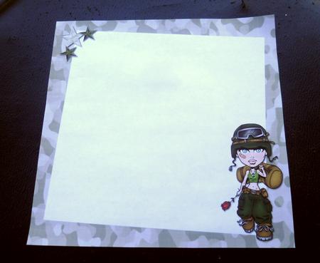 Girl Soldier -  8x8 Co-ordinating Insert by Charlie Angel