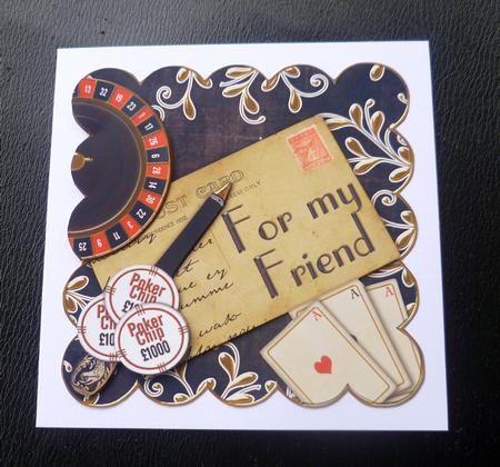 Roulette Black for My Friend Postcard Step by Step by Charlie Angel