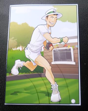 Young Lawn Bowls Dude A4 by Charlie Angel