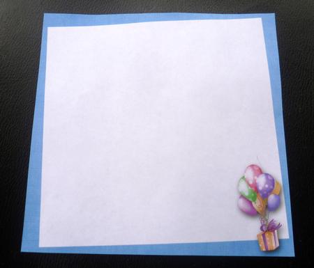 Birthday Balloons on Blue 8x8insert by Charlie Angel