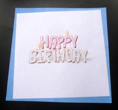 Happy Birthday on Blue Insert by Charlie Angel