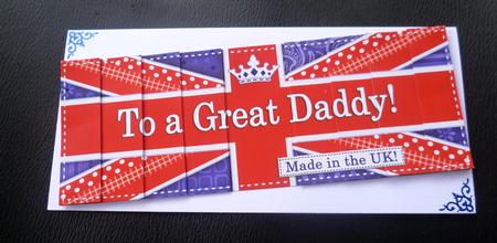 Uk Shabby Flag Great Daddy Dl Side Stacker Topper by Charlie Angel