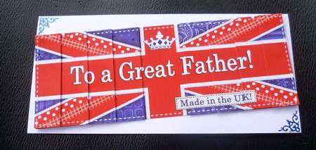 Uk Shabby Flag Great Father Dl Side Stacker Topper by Charlie Angel
