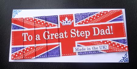 Uk Shabby Flag Great Step Dad Dl Side Stacker Topper by Charlie Angel