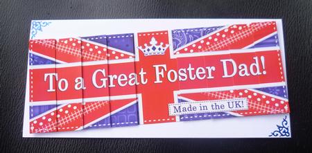 Uk Shabby Flag Great Foster Dad Dl Side Stacker Topper by Charlie Angel