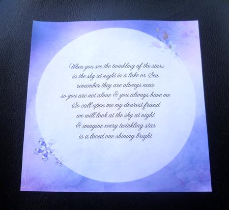 Anemone Moon Sympathy Insert 8x8inch Always Have Me by Charlie Angel