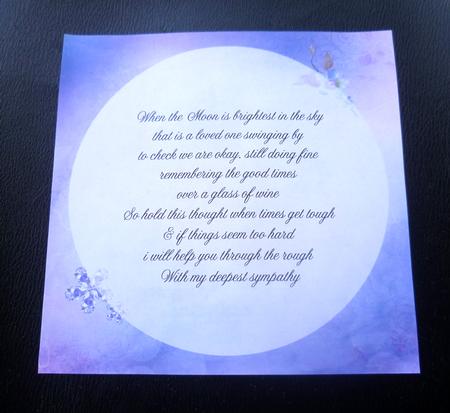 Anemone Moon Sympathy Insert 8x8inch Glass of Wine 2 by Charlie Angel