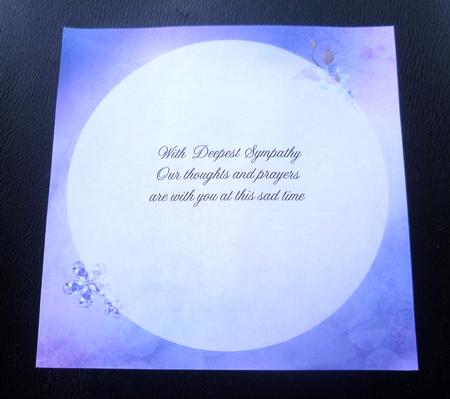 Anemone Moon Simple Sympathy Insert 8x8inch by Charlie Angel