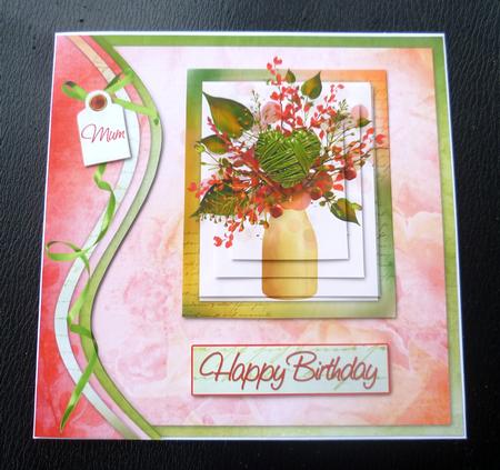 Swirl Border Floral Pyramid 6inch by Charlie Angel