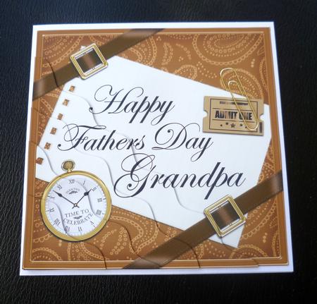 Happy Fathers Day Grandpa Wavy Corner by Charlie Angel