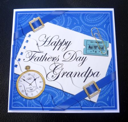 Happy Fathers Day Grandpa Wavy Corner by Charlie Angel