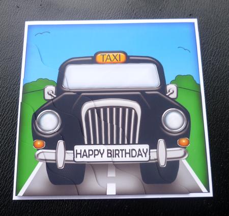 Black Taxi Wavy Corner Side Stacker Topper by Charlie Angel