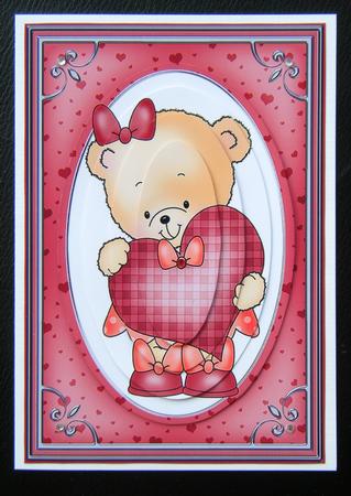 A4 Rosie's Heart in Pomegratate Pyramage Kit by Charlie Angel