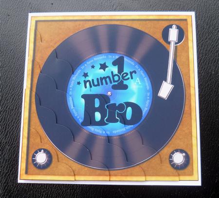 Number 1 Bro Record Scallop Corner Side Stacker Topper by Charlie Angel