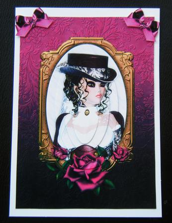 Elegant Portrait - Card Front with Pyramid by Charlie Angel