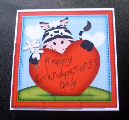 Debra Zebra's Grandparents Day Heart Wavy Corner by Charlie Angel