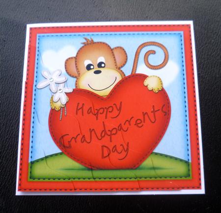 Chunky Monkey's Grandparents Day Heart Wavy Corner by Charlie Angel