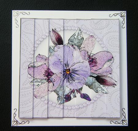 Posy and Pearls Quick Card with Side Stacker Topper by Charlie Angel