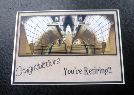 Way Out of the Station Retirement 7x5inch Pyramid by Charlie Angel